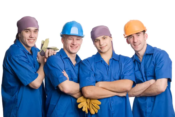 Ομάδα εργαζομένων στον τομέα των κατασκευών — Φωτογραφία Αρχείου