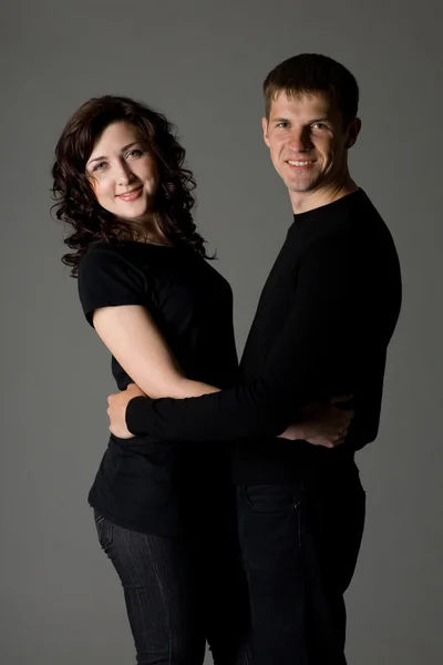 Beautiful smiling young couple — Stock Photo, Image