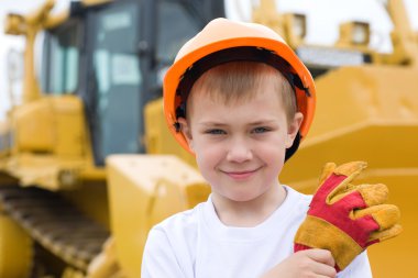 Boy in a helmet clipart