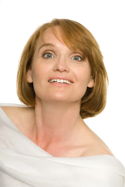 Smiling attractive mature woman — Stock Photo, Image