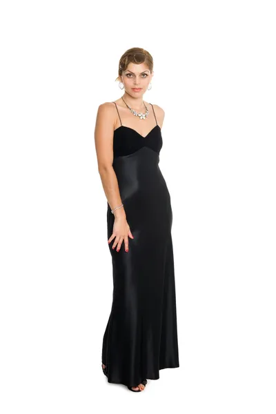 Young woman in evening dress — Stock Photo, Image