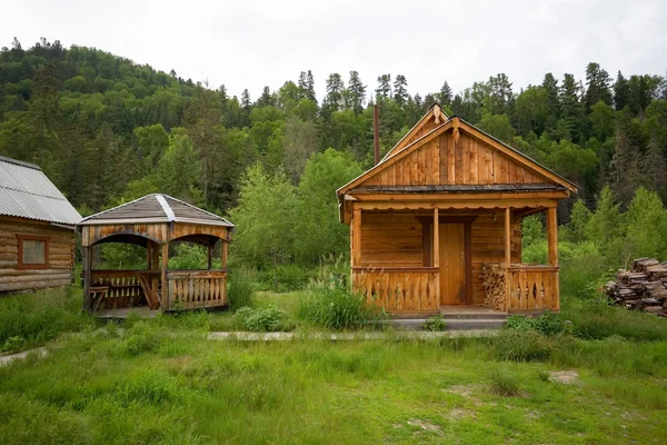 stock image Wooden houses for tourists