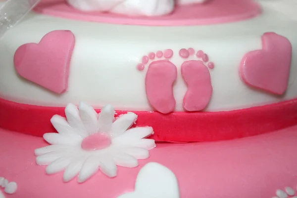 Rosafarbener Babykuchen — Stockfoto