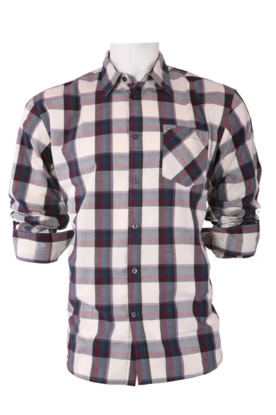 Camisa xadrez masculina em um manequim — Fotografia de Stock