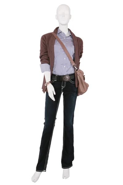 Mannequin dressed in female fashionable clothes — Stock Photo, Image