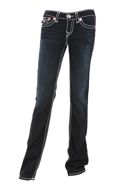 Calças jeans azuis femininas — Fotografia de Stock