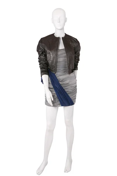 Mannequin dressed in cocktail dress and a jacket — Stock Photo, Image