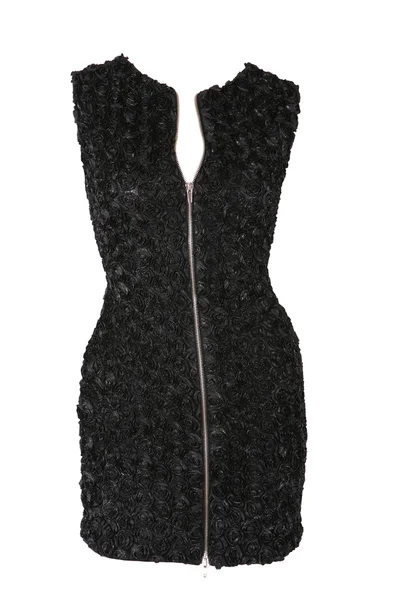 Black little dress with zipper — Stock Photo, Image