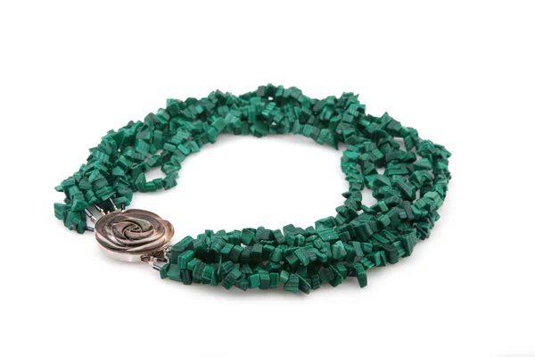 緑の女性のネックレス — ストック写真
