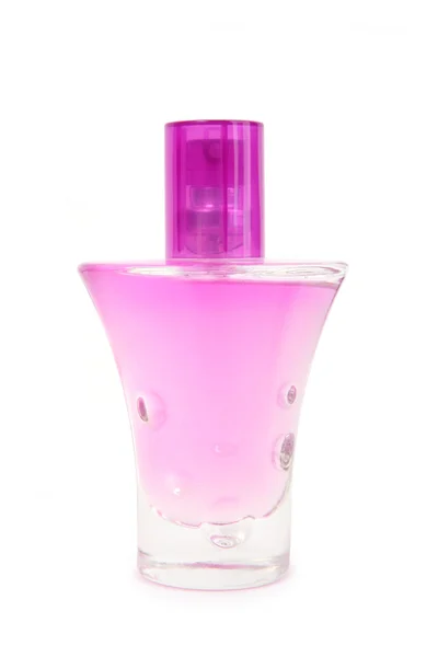 Frasco de perfume isolado em branco contendo perfume de óleo — Fotografia de Stock
