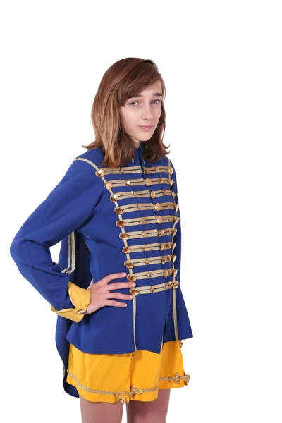 Teenage majorette in uniform — Stock Photo, Image