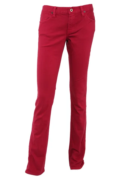 Calças vermelhas femininas — Fotografia de Stock