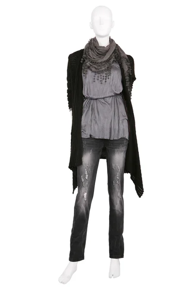 Mannequin dressed in casual female clothes — Stock Photo, Image