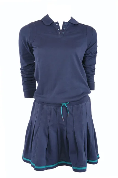Синее спортивное платье — стоковое фото