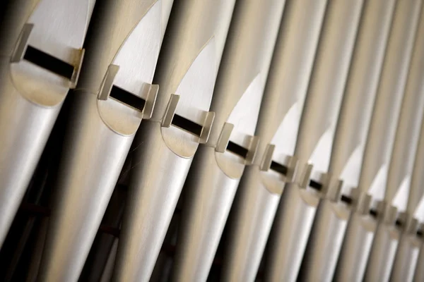 stock image Close up shot of the organ tubes