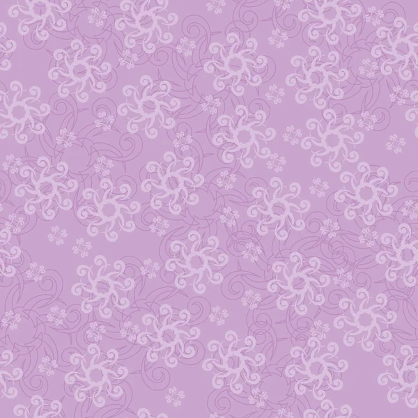 Vector violette geometrische naadloze textuur met gebogen elementen — Stockvector