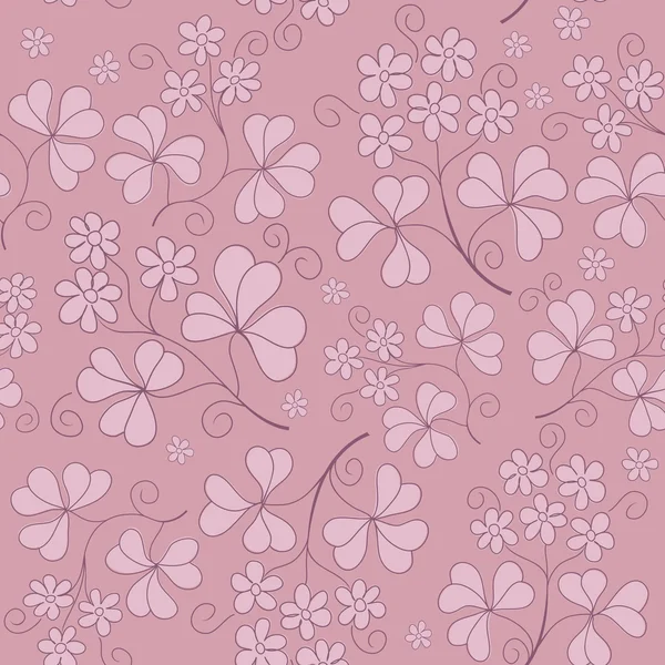 Textura floral vectorial sin costuras con flores — Archivo Imágenes Vectoriales