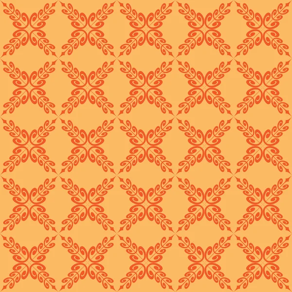 Vektorová oranžové bezešvé vzor s překřížené prvky — Stockový vektor