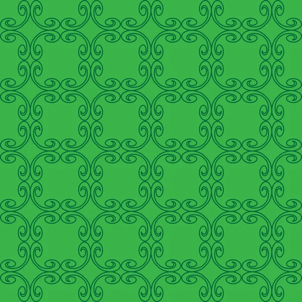 Vector green seamless pattern with geometric elements — Stock Vector