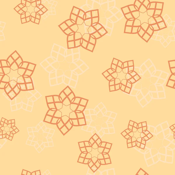 Oranžový vzor bezešvé s geometrickými prvky — Stockový vektor