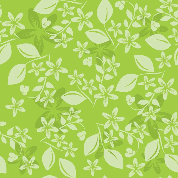 Vetor verde claro padrão floral — Vetor de Stock