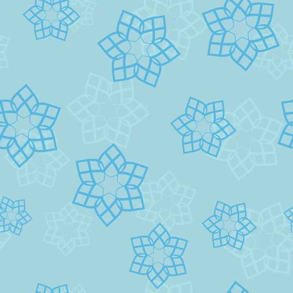Modello blu senza cuciture con elementi geometrici — Vettoriale Stock