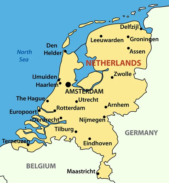Illustration vectorielle - Royaume des Pays-Bas — Image vectorielle