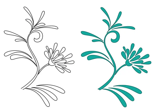 Vector illustration of decorative plants — Stock Vector