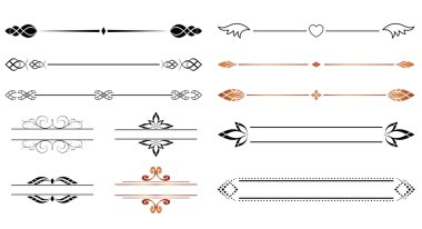 Set - vector geometric separators for design clipart