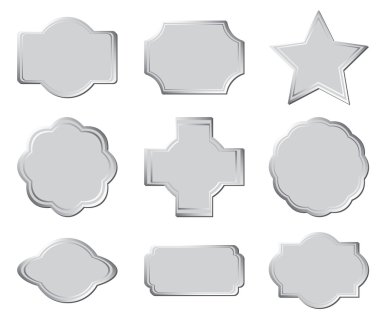 Set of the gray frames - vector clipart