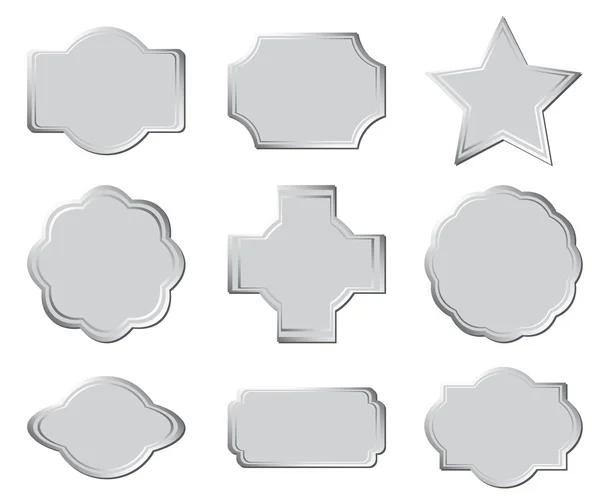 Set of the gray frames - vector — Stock Vector