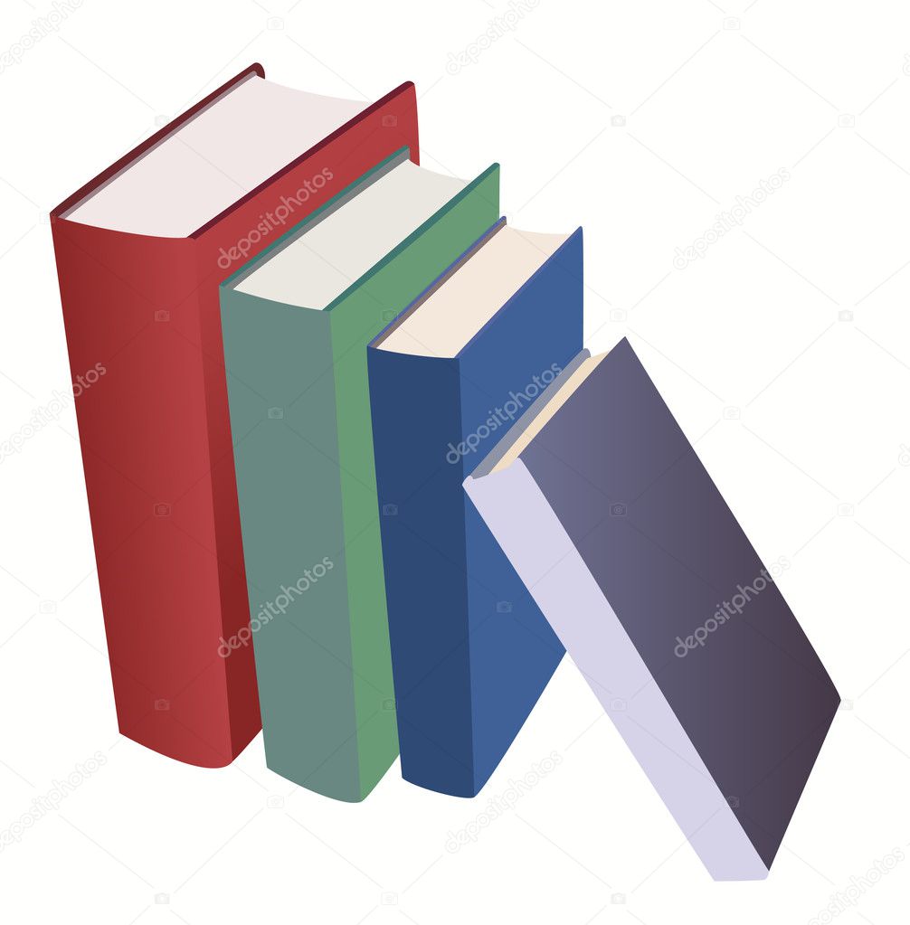 Set of vector various books