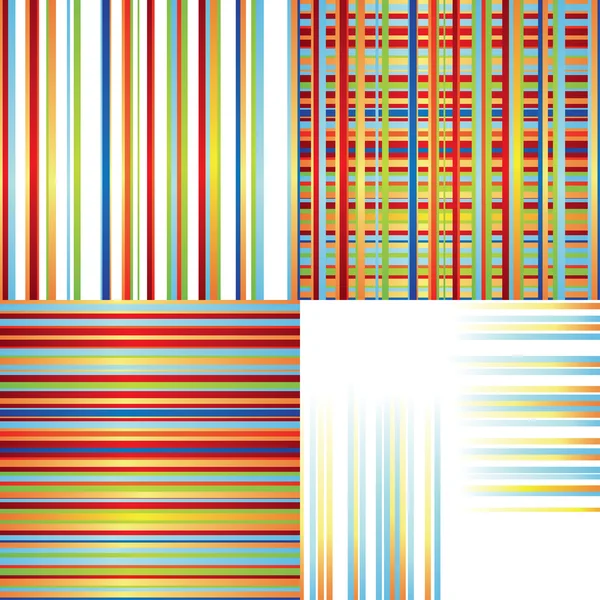 Stock vector Set of vector patterns with color lines