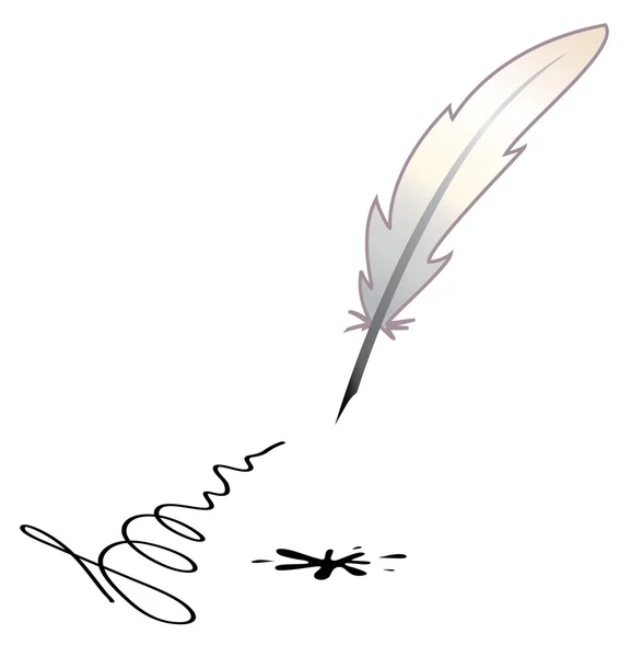 ベクトルの羽と黒斑 — ストックベクタ