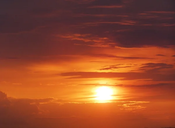 stock image Orange sunset with clouds