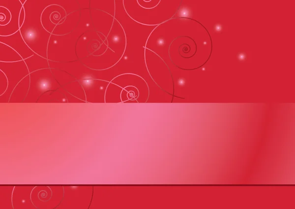 Carton rouge vectoriel avec tracé et étoiles — Image vectorielle