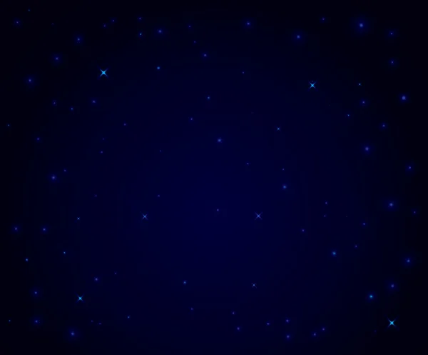 Karanlık gece gökyüzünde yıldızlar ile vektör — Stok Vektör