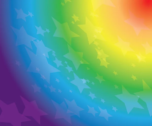 Eps 10 - fondo de arco iris con estrellas — Archivo Imágenes Vectoriales