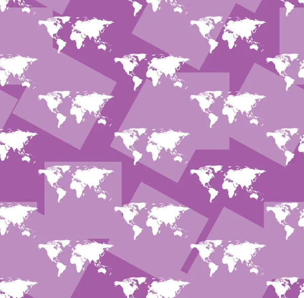 Maps on violet seamless background - vector — Stock Vector