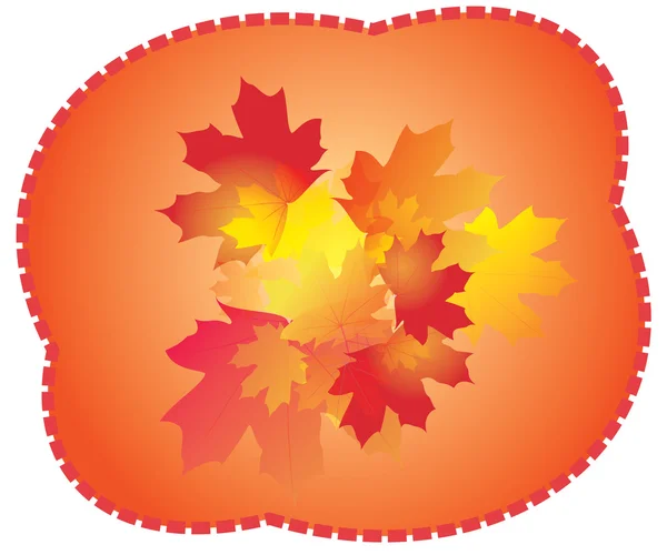 Ilustração com folhas de outono - eps 10 — Vetor de Stock
