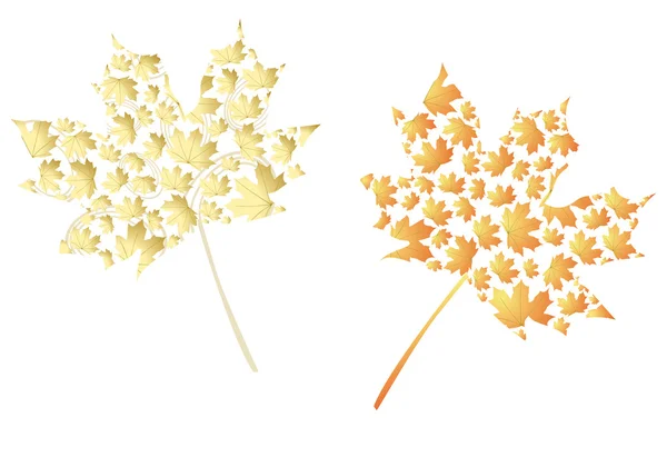 Abstract vector illustration - autumn leaves — Stock Vector