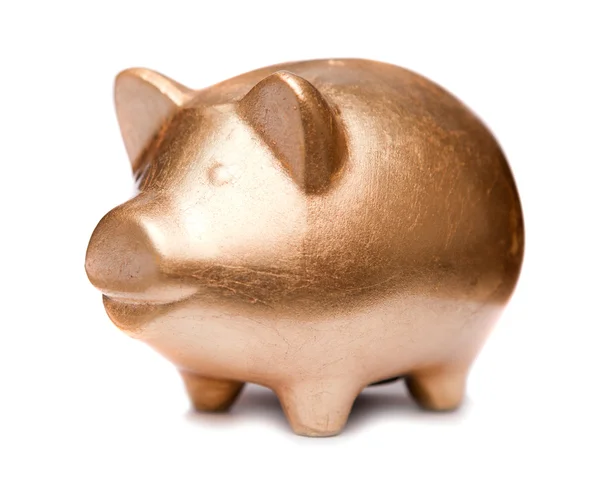 Gouden varken moneybox — Stockfoto