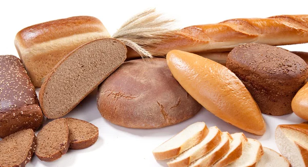 Wit en bruin brood — Stockfoto