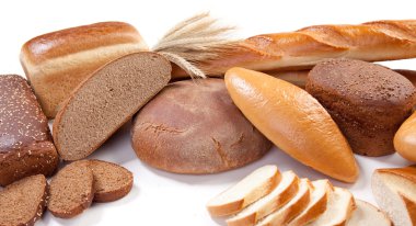 White and brown bread clipart