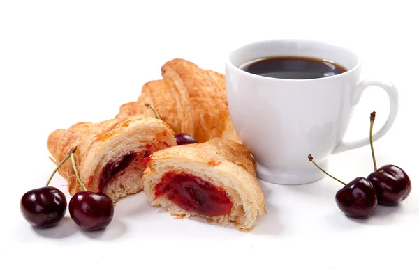 Croissants and coffee — Stock Photo, Image