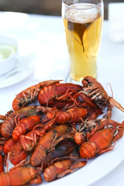 螯虾和啤酒 — 图库照片