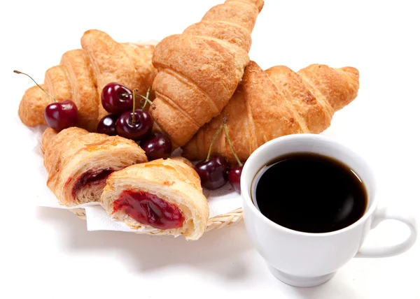 stock image Croissants and coffee