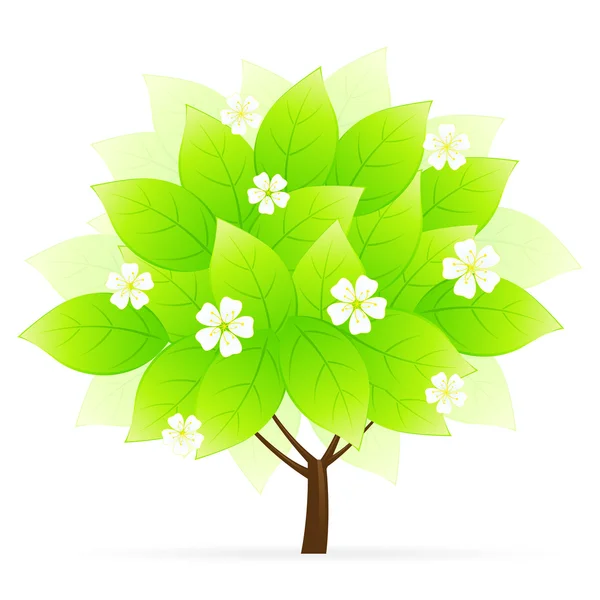 緑の木のアイコン — ストックベクタ