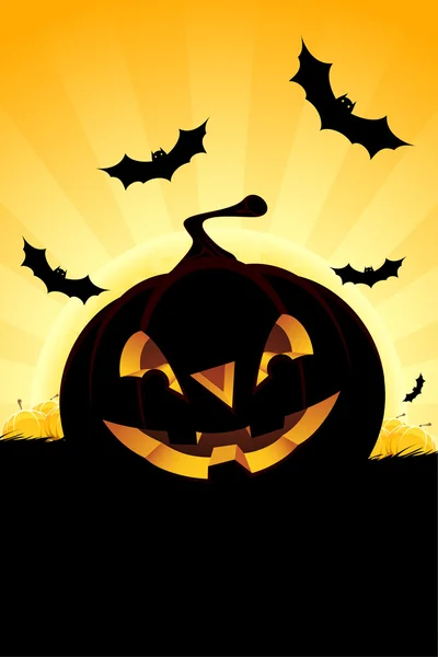 Halloween pozadí s dýní — Stockový vektor