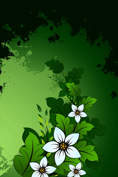 Grunge Flower background — Stock Vector
